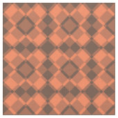 Koraal Bruine Geruite Argyle Patroon Stof (Close Up)