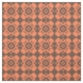 Koraal Bruine Geruite Argyle Patroon Stof