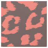 Koraal Bruine Luipaardprint Stof (Close Up)