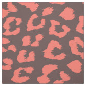Koraal Bruine Luipaardprint Stof (Swatch)
