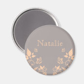 Koraal Butterfly Floral Magnet (Voorkant / Achterkant)