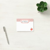 Koraal Chevron Perzik/Apple Monogrammed Leraar Opm Post-it® Notes (Kantoor)