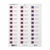 Koraal Chevron zigzag gepersonaliseerd monogram Etiket (Full Sheet)