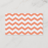 Koraal Chevron Zigzag Stripes Contactkaartje (Achterkant)