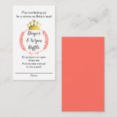 Koraal Christelijk DIAPER WIPES RAFFLE-behuizing Informatiekaartje (Voorkant / Achterkant)