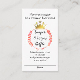 Koraal Christelijk DIAPER WIPES RAFFLE-behuizing Informatiekaartje