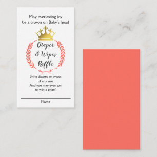 Koraal Christelijk DIAPER WIPES RAFFLE-behuizing Informatiekaartje