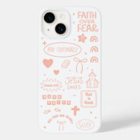 Koraal Christelijk Jesus Collage iPhone Case