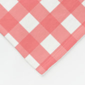 koraal Classy Gingham Pattern Fleece Deken (Hoek)