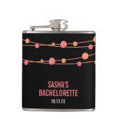 Koraal Confetti - Gepersonaliseerde Bachelorette Heupfles (Voorkant)