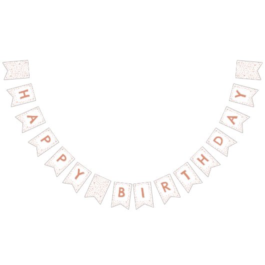 Koraal Confetti Waterverf Stippen Bunting Flag Vlaggetjes (Alle)