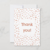Koraal Confetti Waterverf Stippen Dank u kaart (Voorkant)