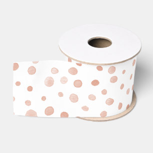 Koraal Confetti Waterverf Stippen lint
