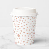 Koraal Confetti Waterverf Stippen Papier Cup Papieren Bekers (Links)