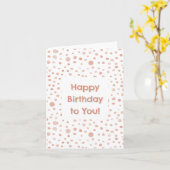 Koraal Confetti Waterverf Stippen Verjaardag Kaart (Gele Bloem)