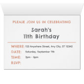 Koraal Confetti Waterverf Stippen Verjaardag Uitno (Binnen Horizontaal (Onder))