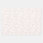 Koraal Confetti Waterverf Stippen Wrapping Paper (Voorkant)