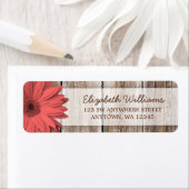 Koraal Daisy rustieke schuur hout Etiket (Insitu)