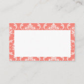 Koraal Damask Wedding Wishing Well Kaart (Achterkant)