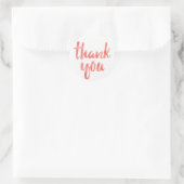 Koraal dank u stickers, folie, rond ronde sticker (Tas)