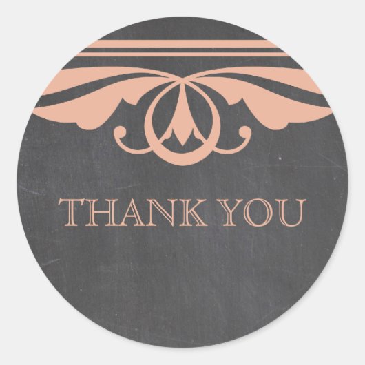 Koraal Deco Chalkboard Dank u Stickers (Voorkant)