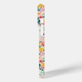 Koraal Ditsy Bloemen Monogram Case-Mate iPhone Case (Achterkant / Links)
