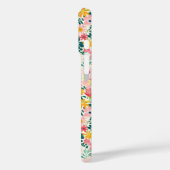 Koraal Ditsy Bloemen Monogram Case-Mate iPhone Case (Achterkant / Links)