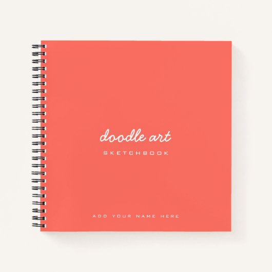 Koraal Doodle Art Name Sketch Notitieboek (Voorkant)