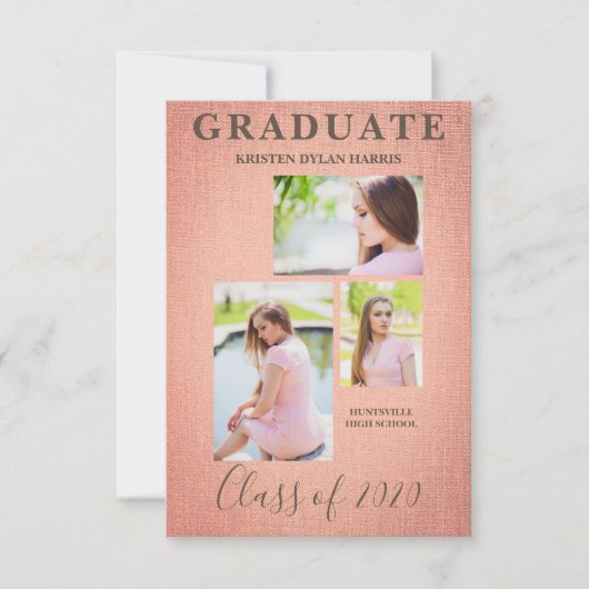 Koraal Drie Foto's Collage Afstuderen Textiel (Voorkant)