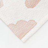 Koraal Droomtijd Waterverf Wolken Fleece Deken (Hoek)