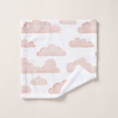 Koraal Droomtijd Waterverf Wolken Handdoek (Wasdoekje)