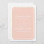 Koraal Eenvoudig Elegant Save the Date Uitnodiging (Voorkant / Achterkant)