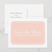 Koraal eenvoudig Elegant sparen het Briefkaart van (Voorkant / Achterkant)