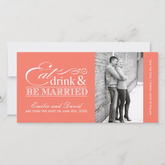 Koraal Eet, Drink en Trouw Save the Dates Date (Voorkant)