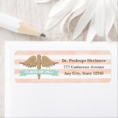 KORAAL EN AQUA CADUCEUS AFSTUDEREN ETIKET (Insitu)