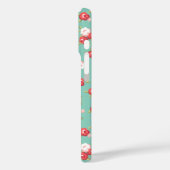 Koraal en Aqua Chic  Afdrukmonogram Case-Mate iPhone Case (Achterkant / Links)