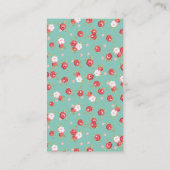 Koraal en Aqua Chic Bloemenprint Visitekaartje (Achterkant)