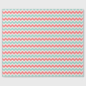 Koraal en Aqua Zigzag Chevron Stripes Cadeaupapier (Vlak)