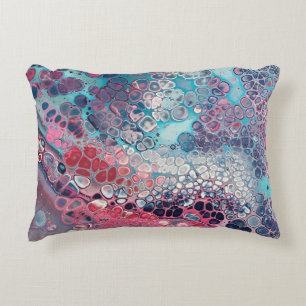 Koraal en asqua Acrylkleurig Abstract Accent Kussen