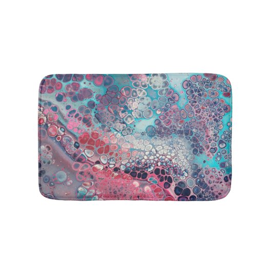 Koraal en asqua Acrylkleurig Abstract Badmat (Voorkant)