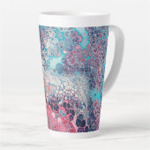 Koraal en asqua Acrylkleurig Abstract Latte Mok (Rechterhoek)