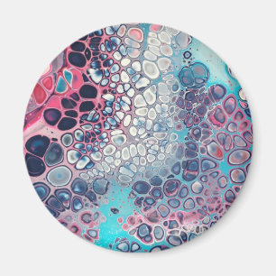 Koraal en asqua Acrylkleurig Abstract Magneet