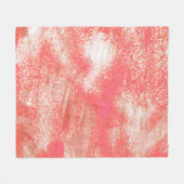 Koraal en beige splatter fleece deken (Voorkant (Horizontaal))