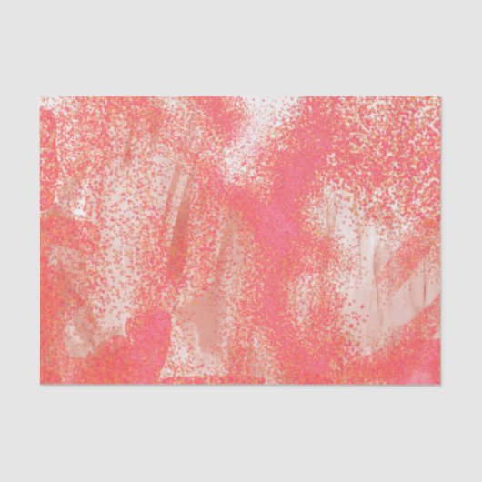 Koraal en beige splatter tissuepapier (Voorkant)