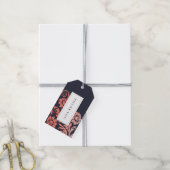 Koraal en blauwe huwelijksfavoriet cadeau hanglabe cadeaulabel (Met Touw)