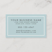 Koraal en Blauwe Vrouw Silhouet Visitekaartje (Achterkant)