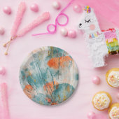 Koraal en Blauwgroen bord (Feest)