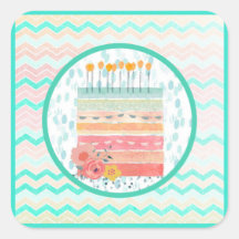 Koraal en Blauwgroen Cake Bruiloft Favor Party Sti