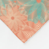 Koraal- en Blauwgroen-Florentijns ontwerp Fleece Deken (Hoek)