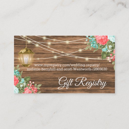 Koraal en Blauwgroen - Rsvp en register - Weddensc Informatiekaartje (Achterkant)